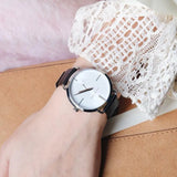 Buy Shop Michael Kors Portia Quartz White Dial Black Leather Strap Watch For Women - MK2658 USA Online