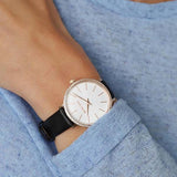 Buy Shop Michael Kors Pyper Three Hand White Dial Black Leather Strap Watch For Women - MK2835 USA Online