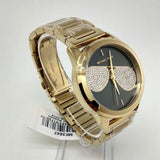 Buy Shop Michael Kors Hartman Analog Quartz Black Dial Gold Steel Strap Watch For Women - MK3647 USA Online