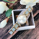 Buy Shop Michael Kors Delray Rose Gold Dial Two Tone Steel Strap Watch for Women - MK4317 USA Online