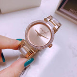 Buy Shop Michael Kors Delray Rose Gold Dial Two Tone Steel Strap Watch for Women - MK4319 USA Online