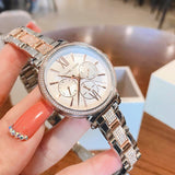 Buy Shop Michael Kors Sofie Chronograph White Dial Two Tone Steel Strap Watch For Women - MK4353 USA Online