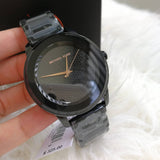 Buy Shop Michael Kors Kinley Silver Dial Black Steel Strap Watch for Women - MK5999 USA Online