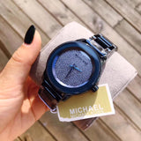 Buy Shop Michael Kors Kinley Blue Dial Blue Steel Strap Watch for Women - MK6246 USA Online