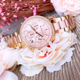 Buy Shop Michael Kors Ritz Chronograph Rose Dial Two Tone Steel Strap Watch for Women - MK6475 USA Online