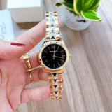 Buy Shop Michael Kors Runway Mercer Quartz Black Dial Two Tone Steel Strap Watch For Women - MK6672 USA Online
