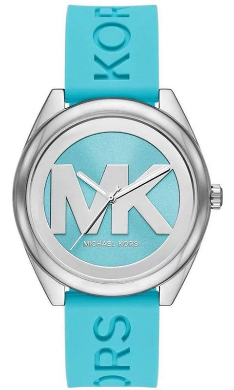 Buy Shop Michael Kors Janelle Quartz Blue Dial Blue Rubber Strap Watch For Women - MK7350 USA Online