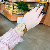 Buy Shop Michael Kors Nia Quartz Gold Dial Gold Steel Strap Watch For Women - MK3989 USA Online