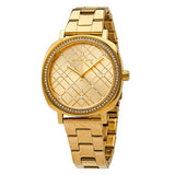 Buy Shop Michael Kors Nia Quartz Gold Dial Gold Steel Strap Watch For Women - MK3989 USA Online
