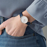 Buy Shop Michael Kors Pyper Analog White Dial Black Leather Strap Watch For Women - MK2804 USA Online