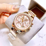 Buy Shop Michael Kors Ritz Chronograph Rose Dial Two Tone Steel Strap Watch for Women - MK6475 USA Online