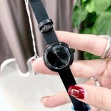 Buy Shop Versace V-Flare Quartz Black Dial Black Leather Strap Watch for Women - VEBN00518 USA Online