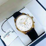 Buy Shop Tissot T Classic PR 100 Chronograph Silver Dial Black Leather Strap Watch for Men - T101.417.36.031.00 USA Online
