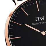 Buy Shop Daniel Wellington Classic Reading Black Dial Black Leather Strap Watch For Women - DW00100141 USA Online
