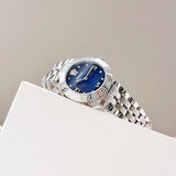 Buy Shop Versace Daphnis Analog Blue Dial Silver Steel Strap Watch for Women - VEOCA0124 USA Online
