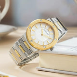 Buy Shop Versace Hellenyium Green Dial Two Tone Steel Strap Watch for Women - VEVH00620 USA Online