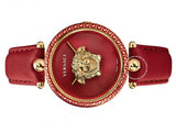 Buy Shop Versace Palazzo Empire Red Dial Red Leather Strap Watch for Women - VCO120017 USA Online