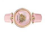 Buy Shop Versace Palazzo Empire Pink Dial Pink Leather Strap Watch for Women - VCO030017 USA Online