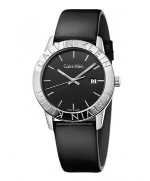 Buy Shop Calvin Klein Steady Black Dial Black Leather Strap Watch for Women - K7Q211C1 USA Online