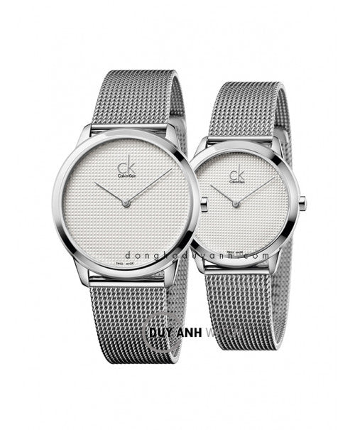 Buy Shop Calvin Klein Minimal White Dial Silver Mesh Bracelet Watch for Women - K3M2212Y USA Online