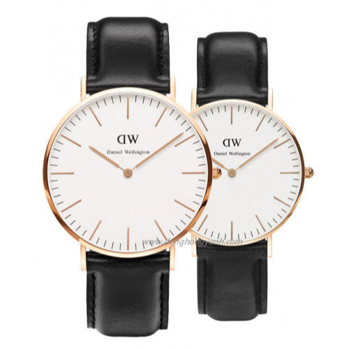 Buy Shop Daniel Wellington Classic Sheffield White Dial Black Leather Strap Watch For Men - DW00100007 USA Online