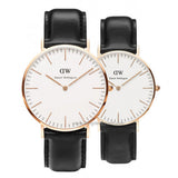 Buy Shop Daniel Wellington Classic Sheffield White Dial Black Leather Strap Watch For Men - DW00100007 USA Online