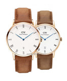 Buy Shop Daniel Wellington Dapper Durham White Dial Brown Leather Strap Watch For Men - DW00100115 USA Online