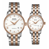 Mido Baroncelli Automatic White Dial Two Tone Steel Strap Watch For Women - M8600.9.N6.1