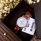 Buy Shop Coach Delancey White Dial Floral Brown Leather Strap Watch for Women - 14502761 USA Online