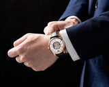 Buy Shop Emporio Armani Meccanico White Dial Brown Leather Strap Watch For Men - AR1920 USA Online