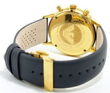 Buy Shop Emporio Armani Gianni Beige Dial Grey Leather Strap Watch For Men - AR0386 USA Online