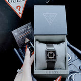 Buy Shop Guess Highline Black Dial Black Mesh Bracelet Watch for Women - W0826L4 USA Online