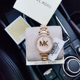 Buy Shop Michael Kors Sofie Quartz Rose Gold Dial Rose Gold Steel Strap Watch For Women - MK4335 USA Online