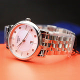 Buy Shop Tissot T Classic Carson Premium Lady Mother of Pearl Pink Dial Silver Steel Strap Watch For Women - T122.210.11.159.00 USA Online