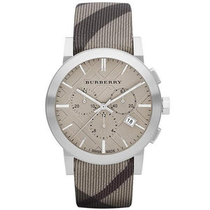 Buy Shop Burberry The City Smoked Brown Dial Brown Leather Strap Watch for Men - BU9361 USA Online