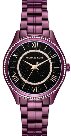 Buy Shop Michael Kors Lauryn Black Dial Purple Steel Strap Watch for Women - MK3724 USA Online