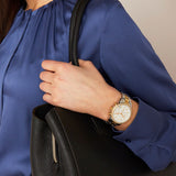 Buy Shop Michael Kors Ritz White Dial Two Tone Steel Strap Watch for Women - MK6474 USA Online