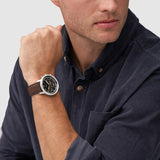 Buy Shop Fossil Neutra Chronograph Black Dial Brown Leather Strap Watch for Men - FS6024 USA Online