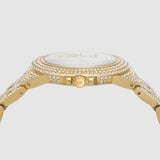 Buy Shop Michael Kors Camille Three-Hand Crystals White Dial Gold Steel Strap Watch for Women - MK4800 USA Online