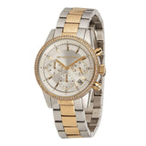 Buy Shop Michael Kors Ritz White Dial Two Tone Steel Strap Watch for Women - MK6474 USA Online