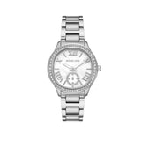 Buy Shop Michael Kors Sage Three-Hand White Dial Silver Steel Strap Watch for Women - MK4807 USA Online