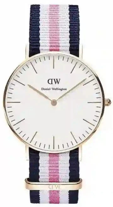 Buy Shop Daniel Wellington Classic South Hampton White Dial Two Tone Nylon Strap Watch For Women - DW00100034 USA Online