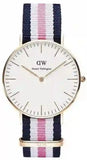 Buy Shop Daniel Wellington Classic South Hampton White Dial Two Tone Nylon Strap Watch For Women - DW00100034 USA Online