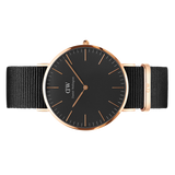 Buy Shop Daniel Wellington Classic Cornwall Black Dial Black Nylon Strap Watch For Women - DW00100148 USA Online