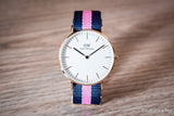 Buy Shop Daniel Wellington Classic Winchester White Dial Three Tone Nylon Strap Watch For Women - DW00100033 USA Online