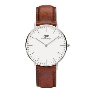 Buy Shop Daniel Wellington St Mawes White Dial Brown Leather Strap Watch For Men - DW00100052 USA Online