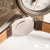 Buy Shop Daniel Wellington Classic Bristol White Dial Brown Leather Strap Watch For Women - DW00100056 USA Online