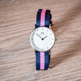 Buy Shop Daniel Wellington Classy Winchester White Dial Two Tone NATO Strap Watch For Women - DW00100073 USA Online