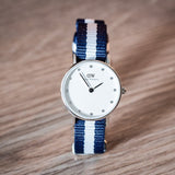 Buy Shop Daniel Wellington Classy Glasgow White Dial Two Tone NATO Strap Watch For Women - DW00100074 USA Online