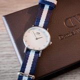 Buy Shop Daniel Wellington Classy Glasgow White Dial Two Tone NATO Strap Watch For Women - DW00100074 USA Online